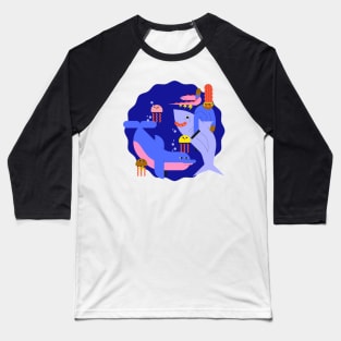Ilustration Fish Art Baseball T-Shirt